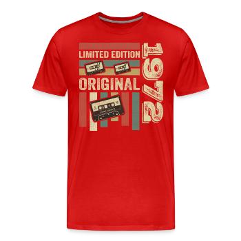 Millésime 1972 - citation d’anniversaire rétro 1972 - T-shirt bio Premium Homme - rouge - Devant - Damien (186cm)