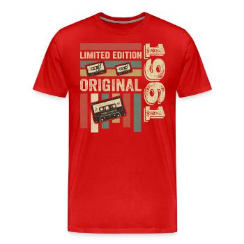Millésime 1961 - citation d’anniversaire rétro 1961 - T-shirt bio Premium Homme - rouge - Devant - Damien (186cm)