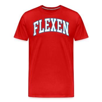 Flexion - T-shirt bio Premium Homme - rouge - Devant - Damien (186cm)