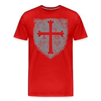 Asturien GRAU - Männer Premium Bio T-Shirt - Rot - Vorne - Damien (186cm)