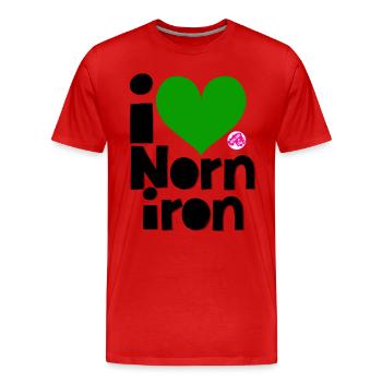 Ich liebe Nordirland - Männer Premium Bio T-Shirt - Rot - Vorne - Damien (186cm)
