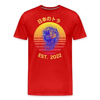 芸者 2022 1 - Männer Premium Bio T-Shirt - Rot - Vorne - Damien (186cm)