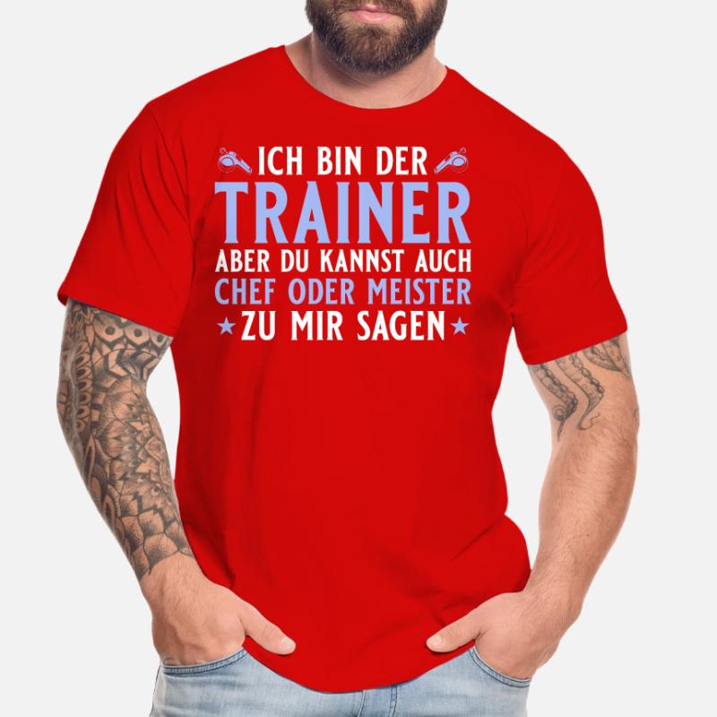 Fitnesstrainer Chef oder Meister - Trainer Männer Premium Bio T-Shirt