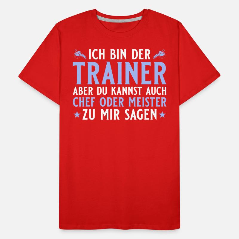 Fitnesstrainer Chef oder Meister - Trainer Männer Premium Bio T-Shirt