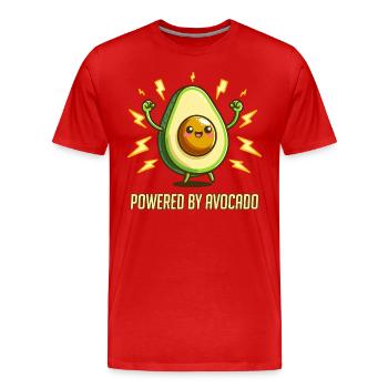 Powered By Avocado - Men's Premium Organic T-Shirt - red - Front - Damien (186cm)