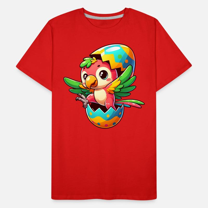 Easter Parrot Hatches from Egg Men's Premium Organic T-Shirt