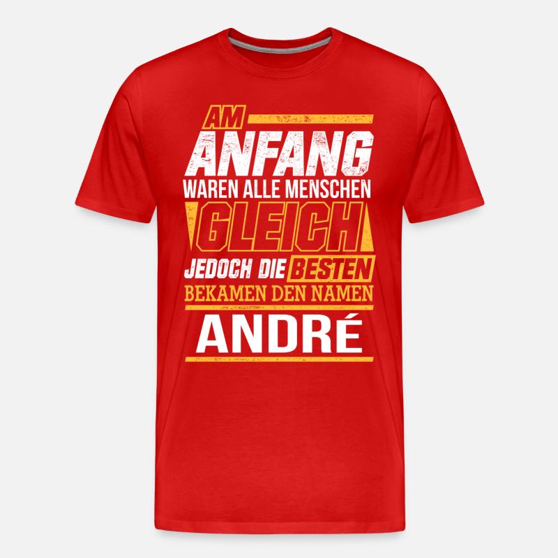 ANDRÉ - Männer Premium Bio T-Shirt - Rot