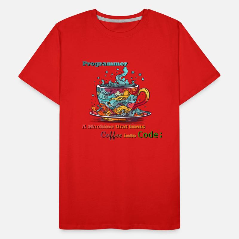 Programmeur - Coffee into Code T-shirt bio Premium Homme