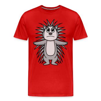 Porc-épic triste - Porc-épic triste - T-shirt bio Premium Homme - rouge - Devant - Damien (186cm)
