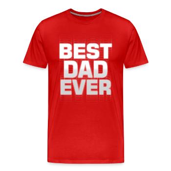 best dad ever - Men's Premium Organic T-Shirt - red - Front - Damien (186cm)