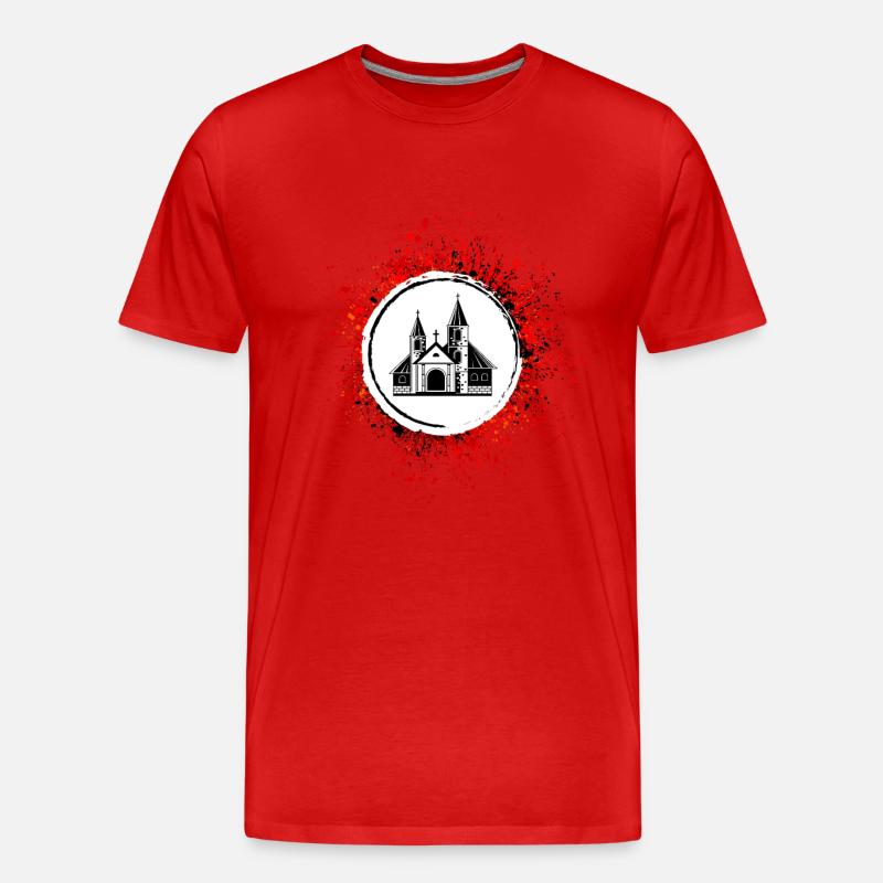 Kirche Gemeinde Glaube Christentum - Männer Premium Bio T-Shirt - Rot
