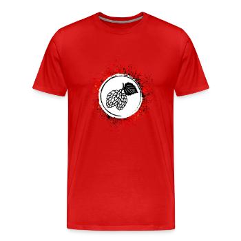 Brasserie Beer Hops Tap - T-shirt bio Premium Homme - rouge - Devant - Damien (186cm)