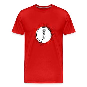 Spieß Grill Kebab - Männer Premium Bio T-Shirt - Rot - Vorne - Damien (186cm)