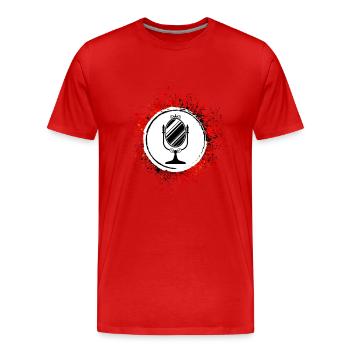 Spiegel Icon Silhouette - Männer Premium Bio T-Shirt - Rot - Vorne - Damien (186cm)
