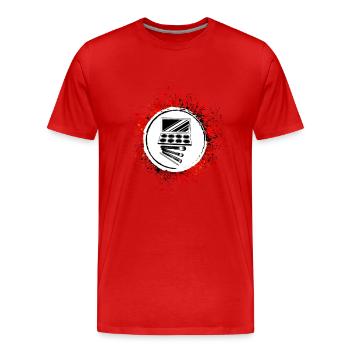 Make Up Kosmetik Icon - Männer Premium Bio T-Shirt - Rot - Vorne - Damien (186cm)