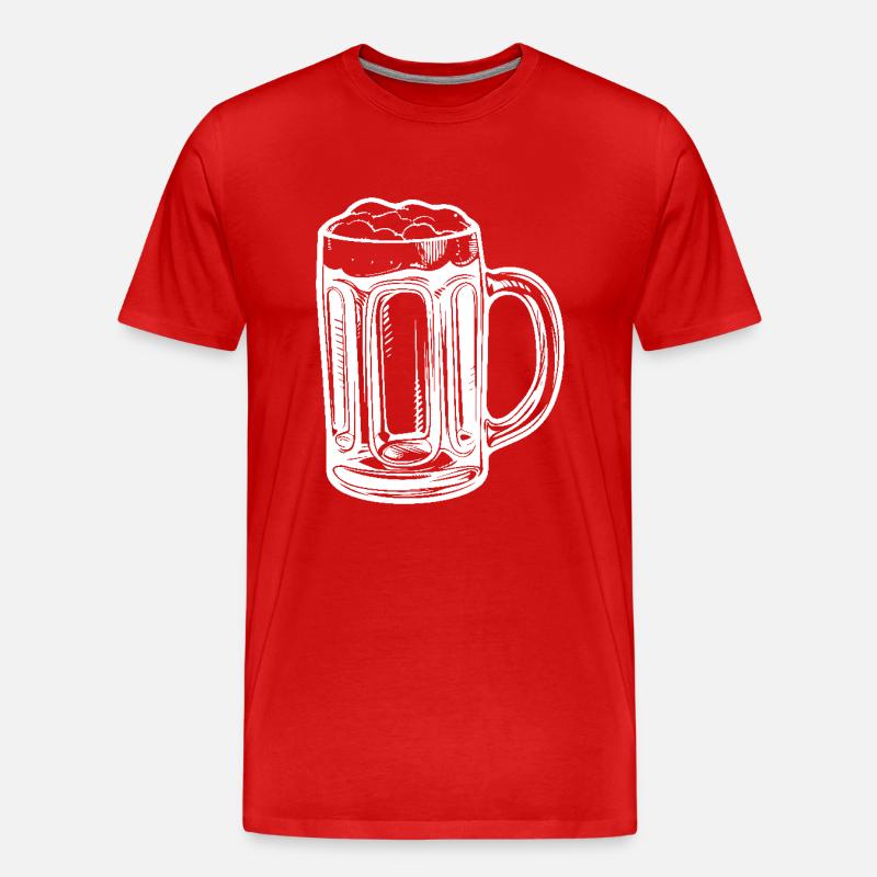 Bierkrug Bier - Männer Premium Bio T-Shirt - Rot