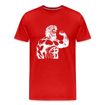 Bodybuilders Muscles Fitness - T-shirt bio Premium Homme - rouge - Devant - Damien (186cm)