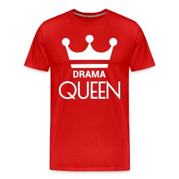 REINE DU DRAME - T-shirt bio Premium Homme - rouge - Devant - Damien (186cm)