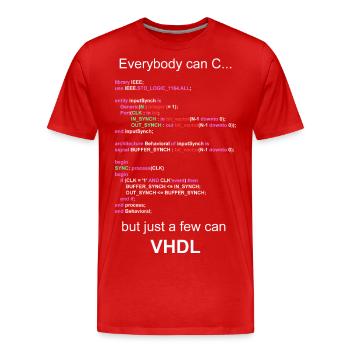 VHDL HDL FPGA Développeur Électrotechnique Ingénieur - T-shirt bio Premium Homme - rouge - Devant - Damien (186cm)
