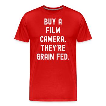 Cadeau amusant pour photographe - T-shirt bio Premium Homme - rouge - Devant - Damien (186cm)