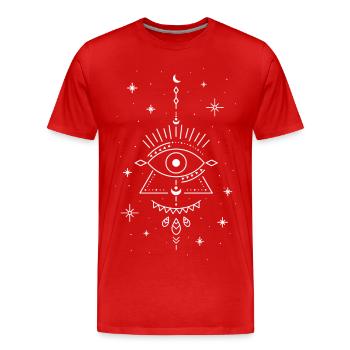 Trippy Eye Occult Formules - T-shirt bio Premium Homme - rouge - Devant - Damien (186cm)