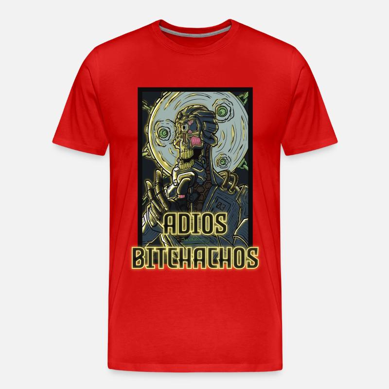Adiós Bitehacos Roboter - Männer Premium Bio T-Shirt - Rot