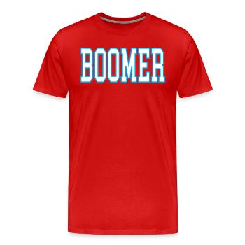 Boomer - Männer Premium Bio T-Shirt - Rot - Vorne - Damien (186cm)