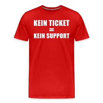 Kundenservice Informatik Kunden Support - Männer Premium Bio T-Shirt - Rot - Vorne - Damien (186cm)