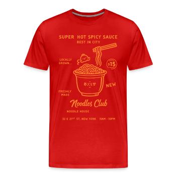 Best in City - Männer Premium Bio T-Shirt - Rot - Vorne - Damien (186cm)