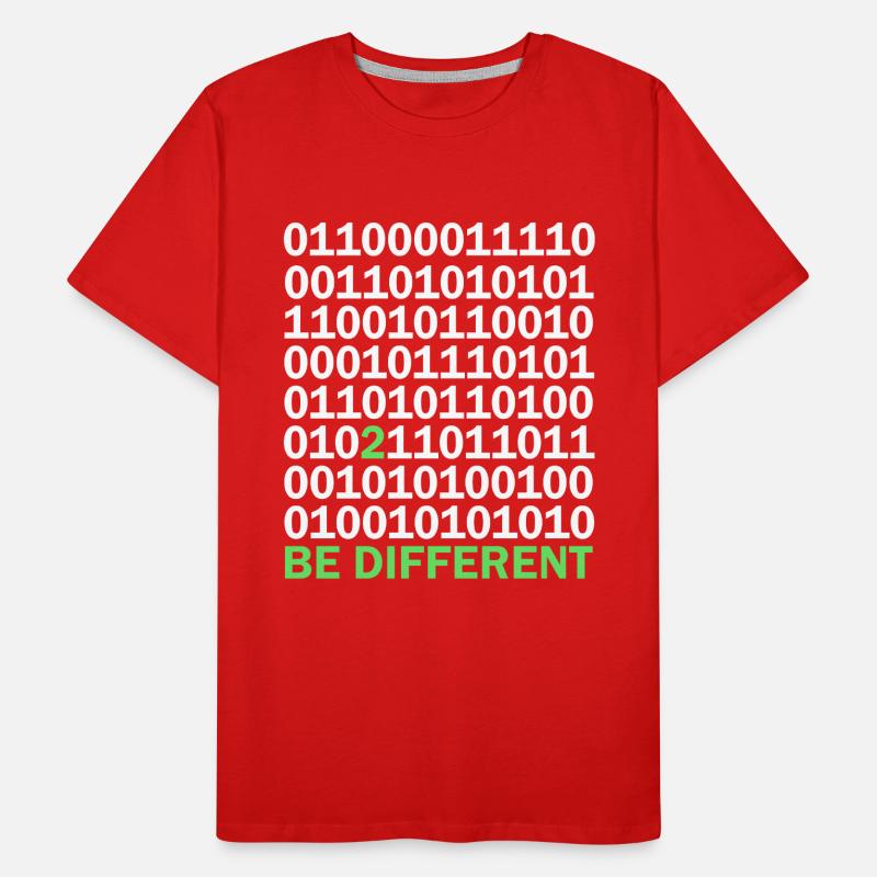 Binärcode Be Different Männer Premium Bio T-Shirt