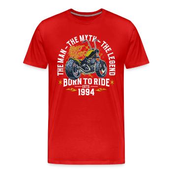 1994 Jahrgang Mann Mythos Legende Motorrad - Männer Premium Bio T-Shirt - Rot - Vorne - Damien (186cm)