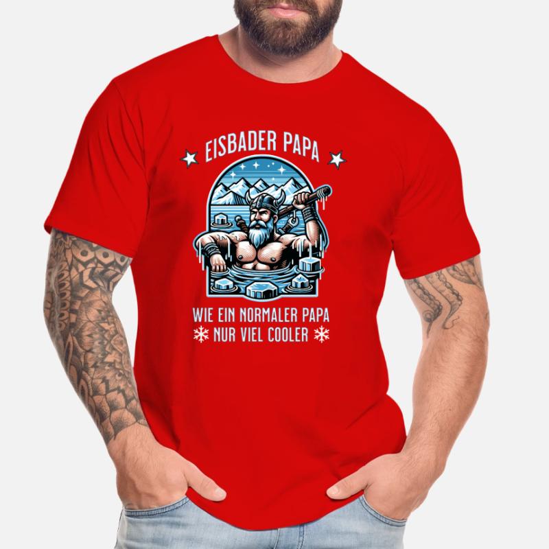 Der Wikinger Eisbader – Eisbaden im ewigen Eis Männer Premium Bio T-Shirt