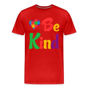 Love Be Kind Graphique - T-shirt bio Premium Homme - rouge - Devant - Damien (186cm)