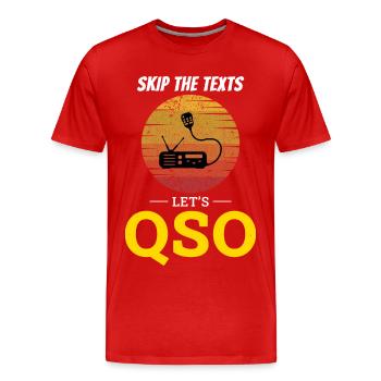 Opérateur radio amateur Fréquence des ondes radio - T-shirt bio Premium Homme - rouge - Devant - Damien (186cm)