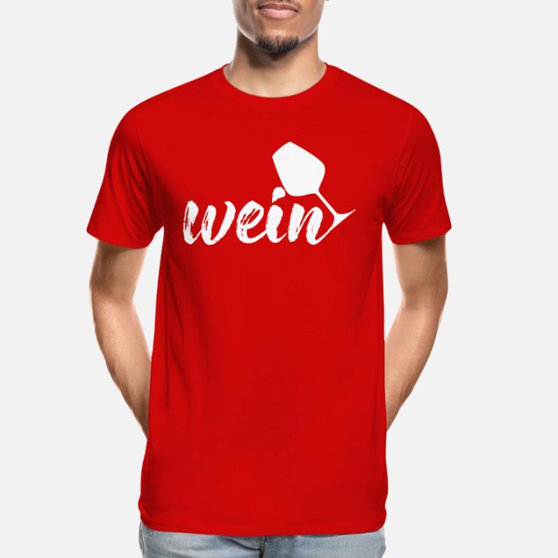 Wein, weiß Männer Premium Bio T-Shirt