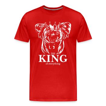 CHIEN À CRÊTE CHINOIS Chien roi disant Wilsigns - T-shirt bio Premium Homme - rouge - Devant - Damien (186cm)