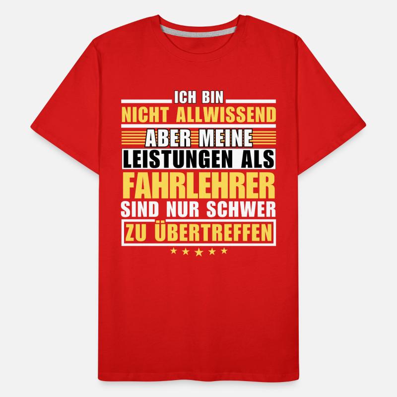 Unsurpassed performance as a driving instructor Men's Premium Organic T-Shirt
