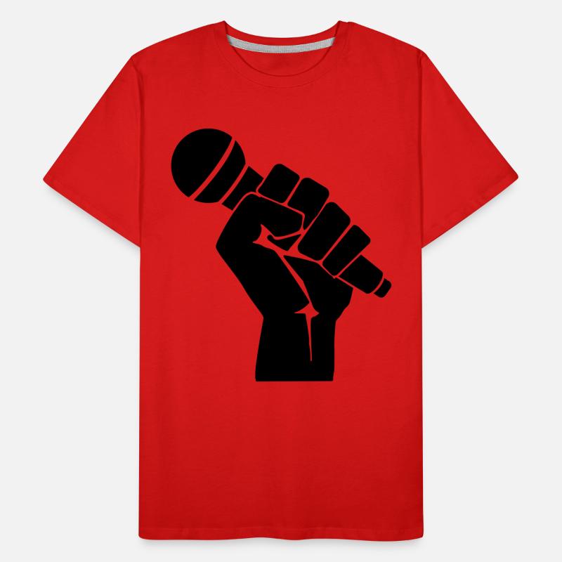 Faust mit Mikrofon Männer Premium Bio T-Shirt