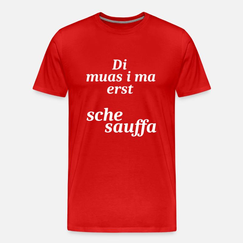 bayerisch schön durch bier - Männer Premium Bio T-Shirt - Rot