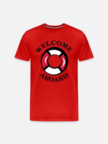 welcome_aboard - Men's Premium Organic T-Shirt - red