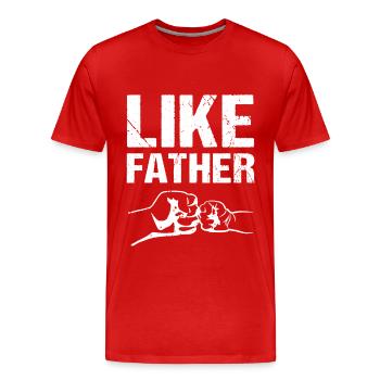 Comme Père Comme Fils - T-shirt bio Premium Homme - rouge - Devant - Damien (186cm)