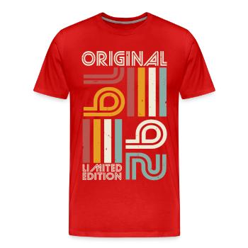 Vintage 1992 Vintage Anniversaire Rétro Cadeau - T-shirt bio Premium Homme - rouge - Devant - Damien (186cm)