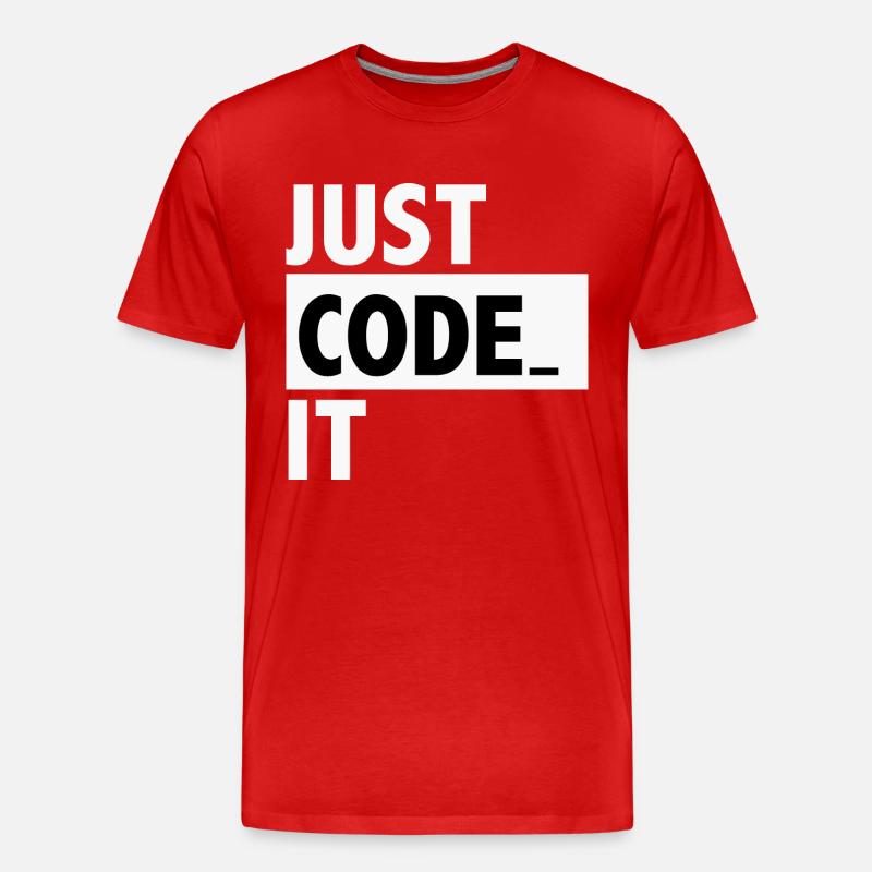 just code it - T-shirt bio Premium Homme - rouge