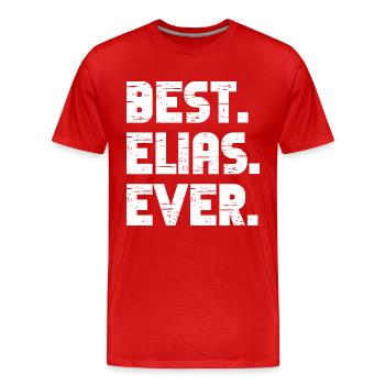 Best Elias Ever Retro Gift Saying Birthday - Men's Premium Organic T-Shirt - red - Front - Damien (186cm)