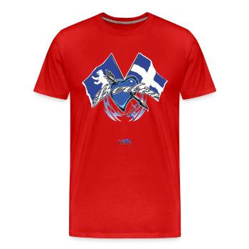Berlin - Flagge zeigen - Männer Premium Bio T-Shirt - Rot - Vorne - Damien (186cm)