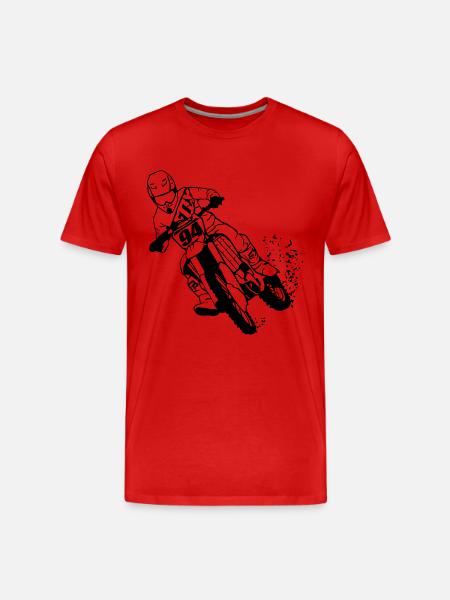 Moto Cross - Männer Premium Bio T-Shirt - Rot