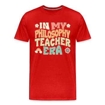 in my philosophy teacher era hell - Men's Premium Organic T-Shirt - red - Front - Damien (186cm)