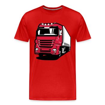 Drive truck truck - Men's Premium Organic T-Shirt - red - Front - Damien (186cm)