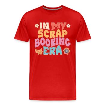 À l’époque du scrapbooking - T-shirt bio Premium Homme - rouge - Devant - Damien (186cm)