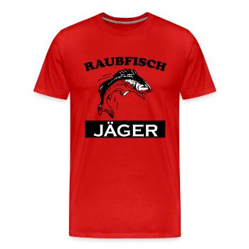 Angeln - Männer Premium Bio T-Shirt - Rot - Vorne - Damien (186cm)